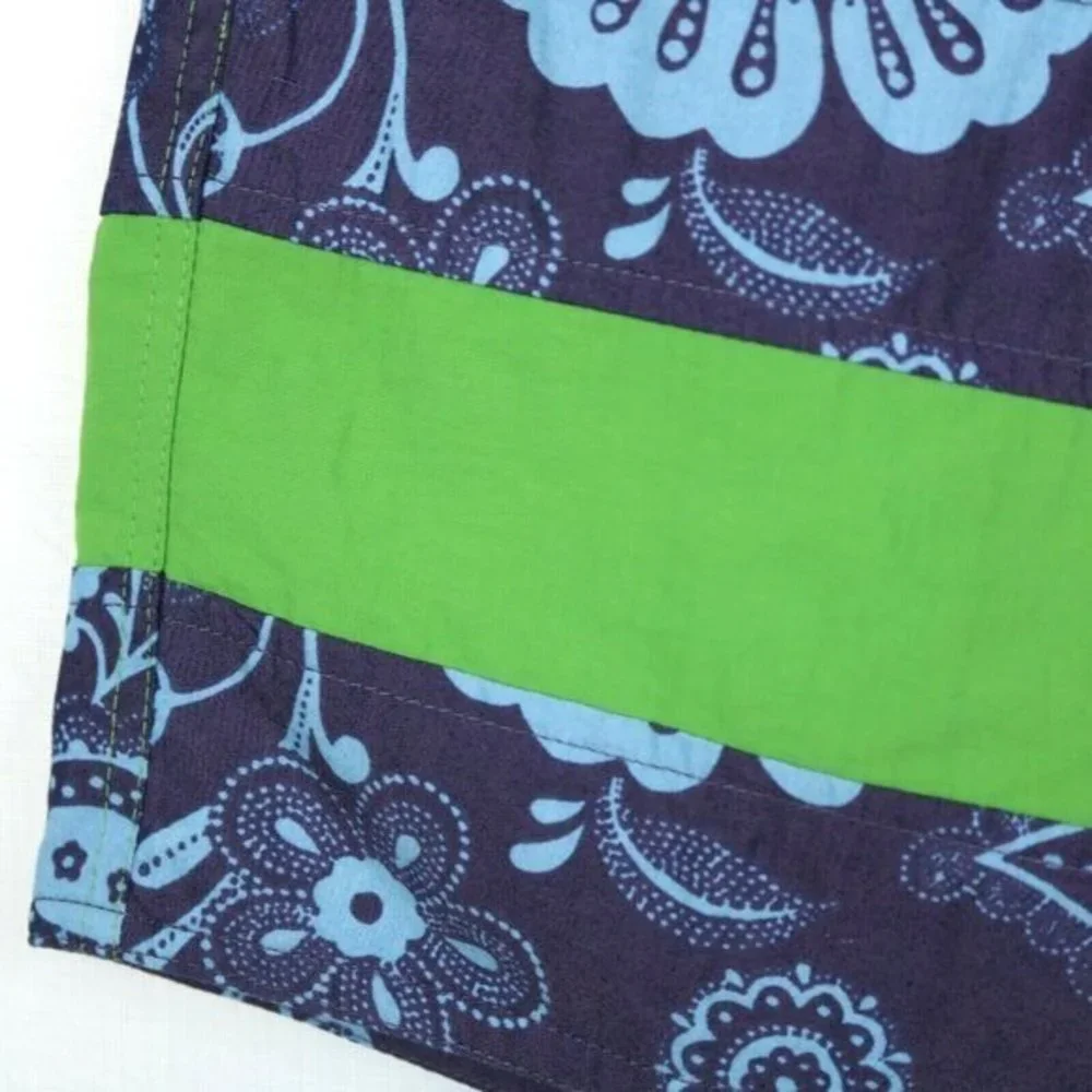Reyn Spooner Swim Trunks Shorts Green Blue Pe'ahi Floral Hawaiian 30‎